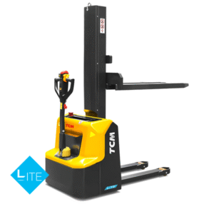 PSL12M Compact Lightweight Pedestrian Stacker With Double Pallet Handling