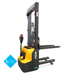 PSW13EI Compact Lightweight Pedestrian Stacker With Dual Pallet Handling