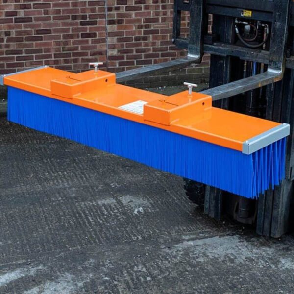Forklift Sweeper mounted on forks