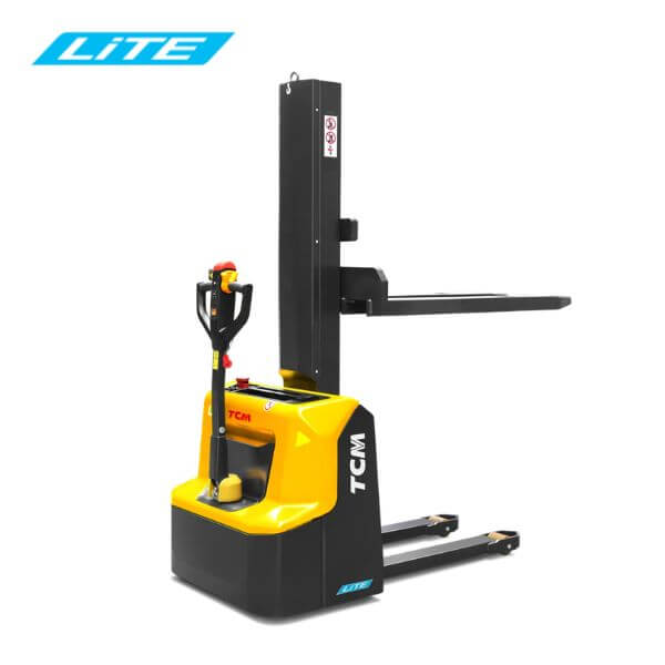 PSL12M Compact Lightweight Pedestrian Stacker With Double Pallet Handling