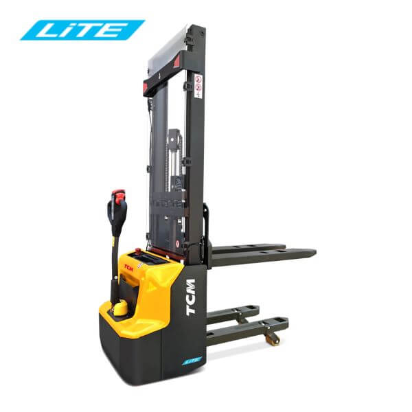 PSW13EI Compact Lightweight Pedestrian Stacker With Dual Pallet Handling